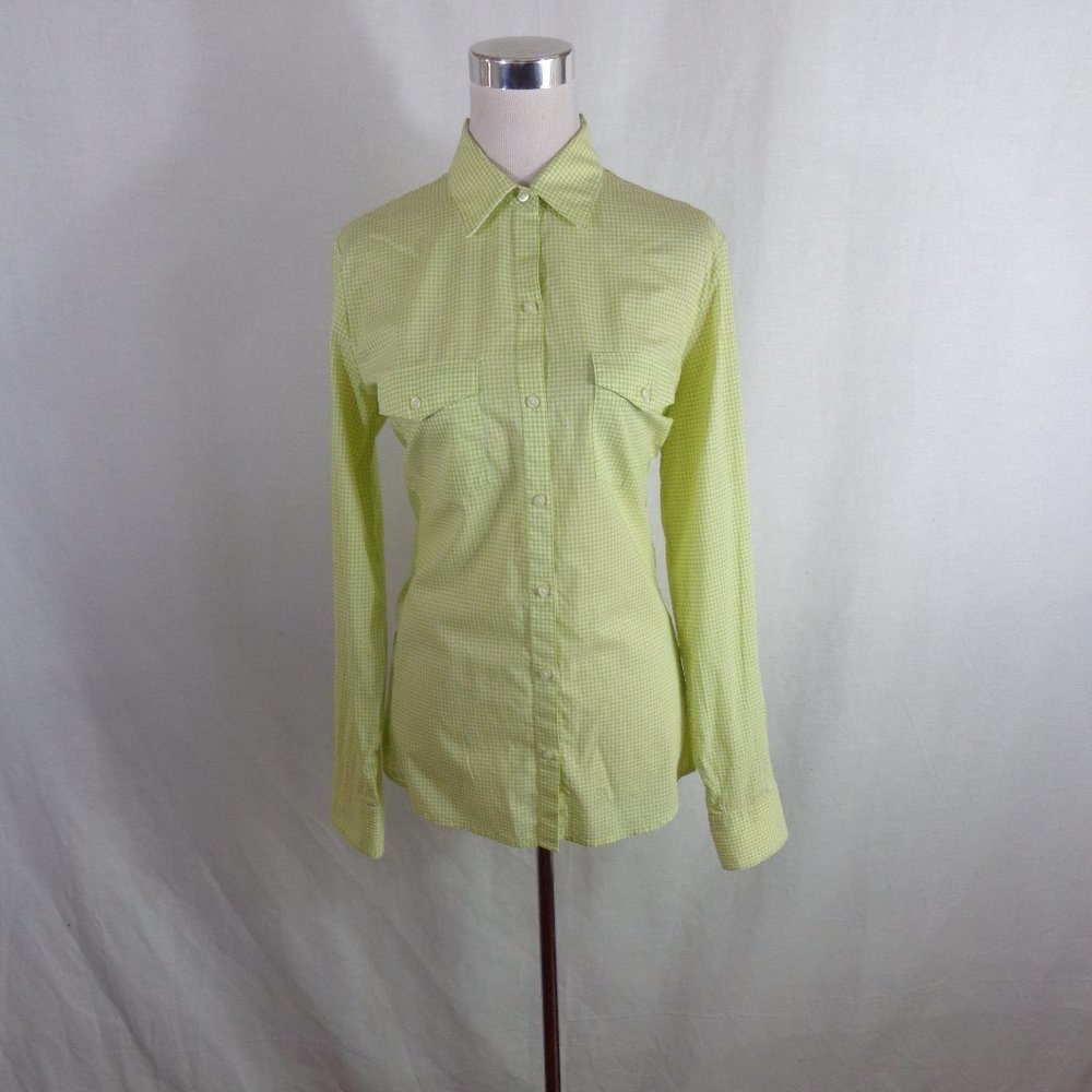 BANANA REPUBLIC WOMEN'S PLAID SHIRT SZ L